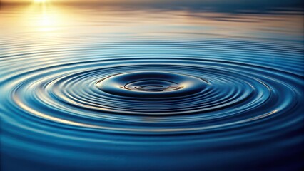Round liquid ripple in quarter perspective view, with concentric waves and subtle color gradation