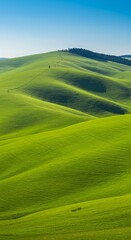 Obraz premium Breathtaking View of Rolling Green Hills in Nature