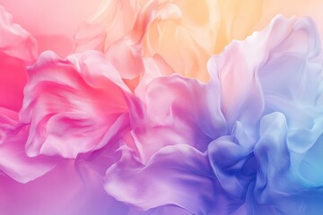 Abstract Pastel Fabric Waves in Pink, Purple, and Blue Hues