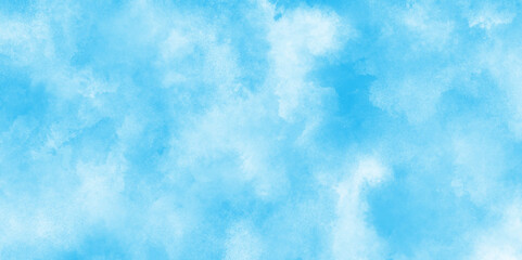 Aquarelle paint paper textured canvas of soft cloudy blue sky, Abstract elegant blue watercolor paper texture, Abstract grunge tint light blue watercolor blue grunge background.