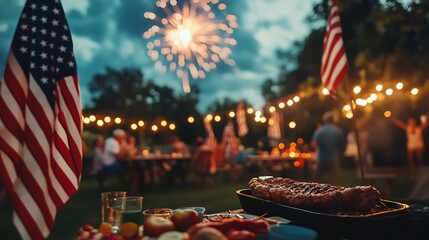 Festive Fourth Of July Backyard Barbecue Gathering
