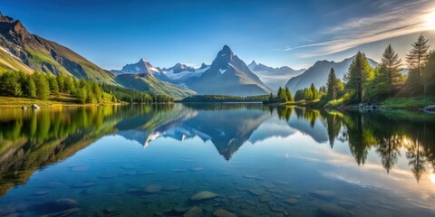 Serene Reflections on Riffelsee, water, tranquility, water, tranquility, nature, reflection