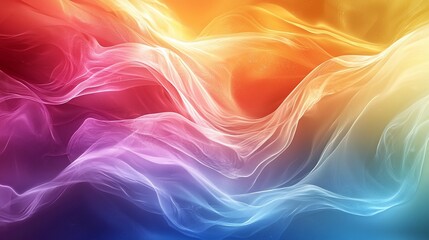 Obraz premium Abstract colorful wavy smoke design.