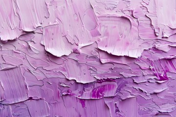  Many rough lilac smears of acrylic oil paint on flat surface. Detailed photo textured background
