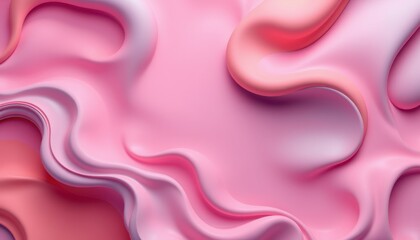 Obraz premium Abstract Pink Fluid Swirls Abstract Design