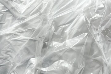 Obraz premium Image of Crumpled sheet of polythene plastic wrap. Texture for background usage