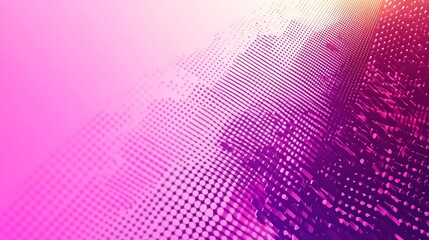 Obraz premium Abstract Pink and Purple Digital Wave Pattern