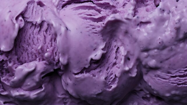 Delicious ube ice cream texture background