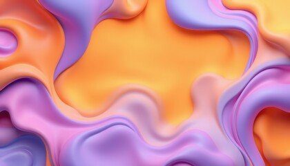 Abstract Pastel Swirls Orange Purple Background