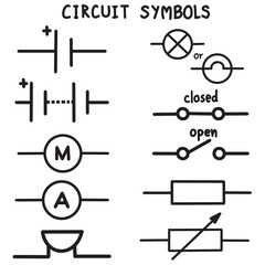 circuit symbols electric diagram icon