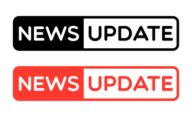 Vector Simple News Update Labels