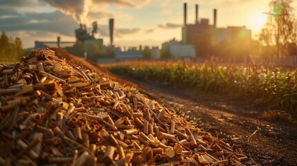 Sustainable Practices in Circular Economy at Sunset Glow