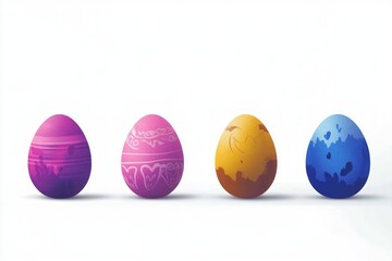 Obraz premium Dyed Easter Egg in Cartoon Style