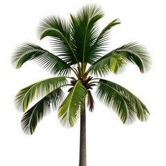 Obraz premium Elegant royal palm tree isolated on white background, palm tree, royal palm