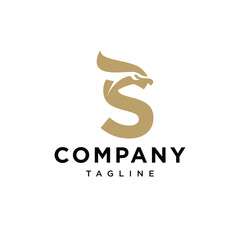 Letter S Eagle Elegant Logo Icon Vector