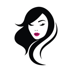 minimalist-female-face-illustration--black-flowing.eps