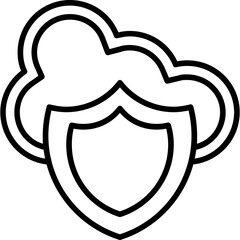 Secure Cloud Icon