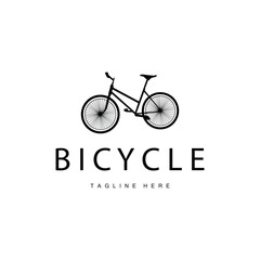 Fototapeta premium simple silhouette design logo vehicle bicycle transportation sport bike illustration templet symbol