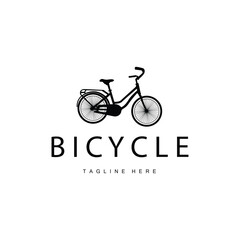 simple silhouette design logo vehicle bicycle transportation sport bike illustration templet symbol