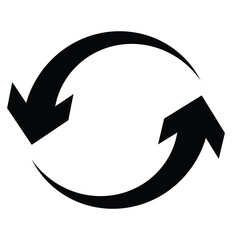 Refresh icon vector. Refresh, Reset, Recycle arrow symbol. Vector illustration.