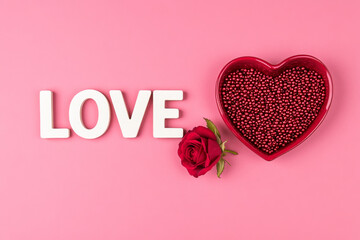 Valentine's Day Heart with Red Candy