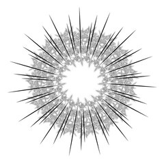 Fototapeta premium starburst handrawn doodle art line