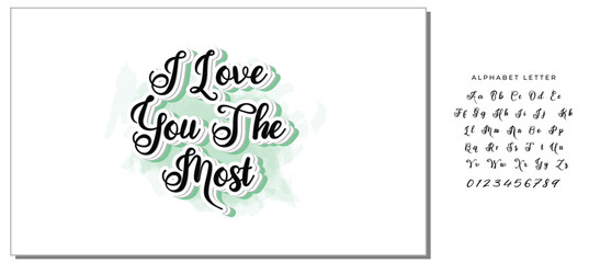 I Love You The Most T-shirt Design, Valentines Day Typography, Cute Valentines T-shirt, Valentines Day, Mini Valentine, Cut File For Cricut And Silhouette