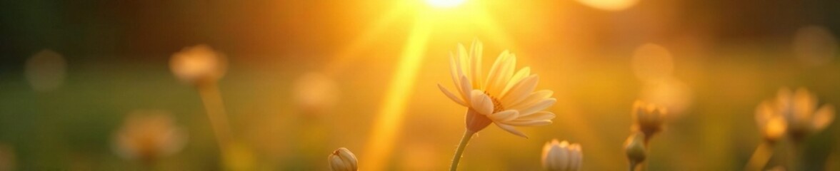 Obraz premium Soft focus captures the serenity of the moment, light, sun