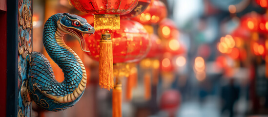 Welcome the Year of the Snake 2025 this Chinese New Year with glowing lanterns, symbols of wisdom, prosperity, and new beginnings. Let the snake&rsquo;s energy guide you to success, wealth, and happiness.