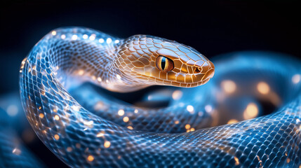 Fototapeta premium Welcome the Year of the Snake 2025 this Chinese New Year with glowing lanterns, symbols of wisdom, prosperity, and new beginnings. Let the snake’s energy guide you to success, wealth, and happiness. 