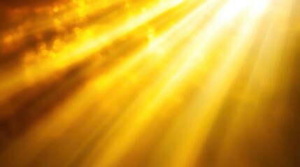 Fototapeta premium Golden light rays burst through clouds. Ideal for backgrounds, adding warmth and hope to designs.