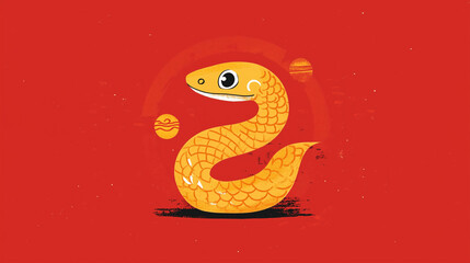 Obraz premium Welcome the Year of the Snake 2025 this Chinese New Year with glowing lanterns, symbols of wisdom, prosperity, and new beginnings. Let the snake’s energy guide you to success, wealth, and happiness. 