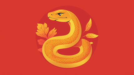 Fototapeta premium Welcome the Year of the Snake 2025 this Chinese New Year with glowing lanterns, symbols of wisdom, prosperity, and new beginnings. Let the snake’s energy guide you to success, wealth, and happiness. 