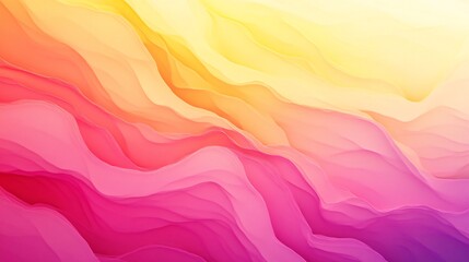 Fototapeta premium Abstract Wave Patterns in Warm Colors of Yellow, Orange, Pink, and Red with Fluid Textures and Soft Gradients for Creative and Artistic Background Designs