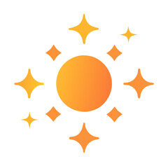 glittering sun icon design