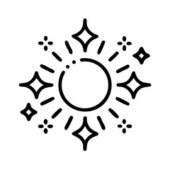 glittering sun icon design