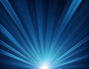 Fototapeta premium Abstract Blue Rays Converging Towards Bright Light