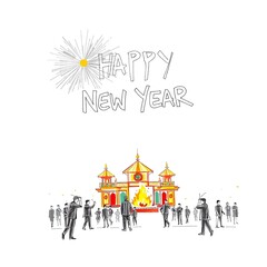 Fototapeta premium Happy New year