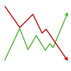 Market volatility icon  lines trend graph chart data analysis
