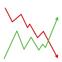 Market volatility icon  lines trend graph chart data analysis