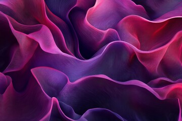 Fototapeta premium Abstract purple and pink flowing fabric waves.