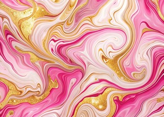 Pink Gold Swirl Marble Background Design