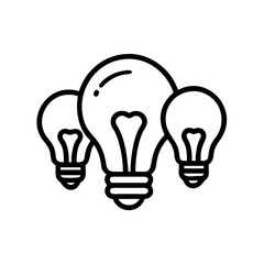 light bulbs icon design