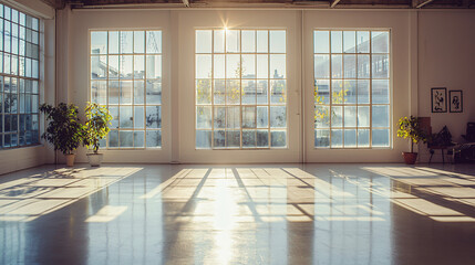 Sunlit Spacious Loft Studio Interior Design