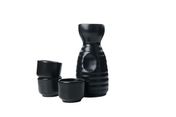 PNG, sake, Japanese alcoholic drink, isolated on white background.