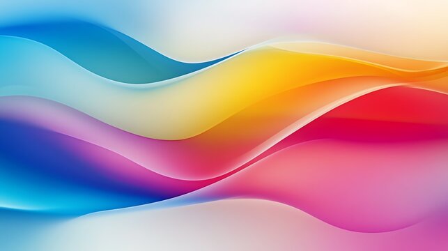 Gradient rainbow arc patterns with vibrant transitions, uplifting and joyful visuals