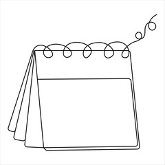 Table calendar single-line art captures the essence of time with a minimalist design, where a single continuous line forms the structure of both the calendar and its function.