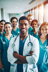 Unity and Dedication: A Diverse Team of Healthcare Professionals Prepared for Action