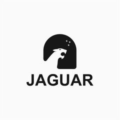 jaguar and window simple and modern logo 