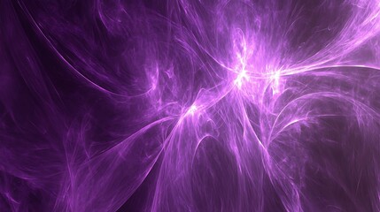 Fototapeta premium Abstract Purple Energy Swirls and Glowing Filaments